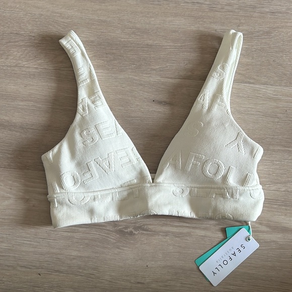 Seafolly printed creamy white top - Picture 1 of 7